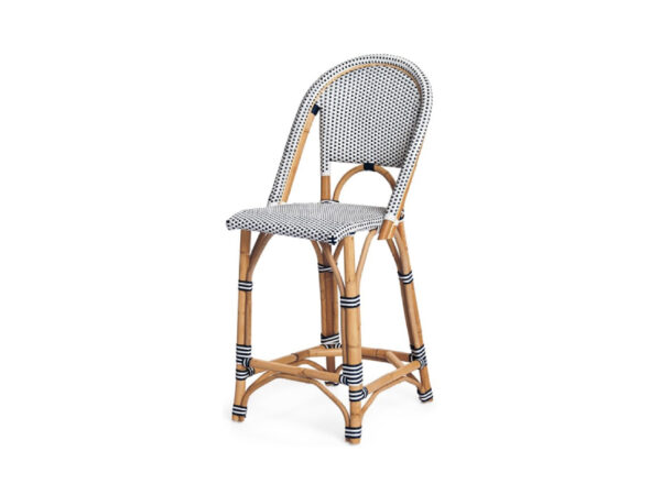 Venice Barstool H66 White-Navy Blue