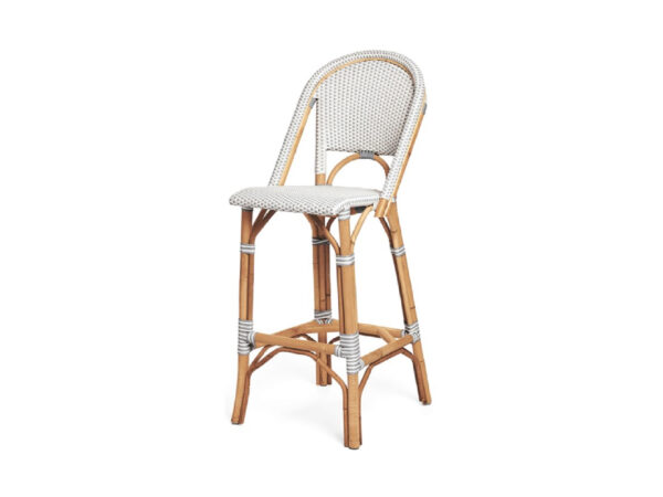 Venice Barstool H76 White-Grey